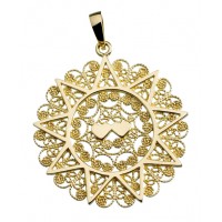 Ciondolo Presentosa PT03C in argento  925%° cm 3,2 dorato