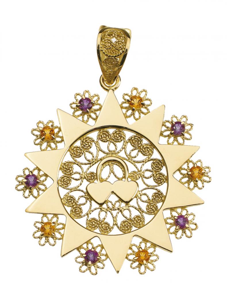 Ciondolo Presentosa Cod. PP4 Oro Giallo 750‰ - diam. 3,5 cm
