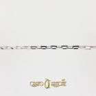 Collana Argento Rodiato Rettangolare mm 3,50 - cm 50/55