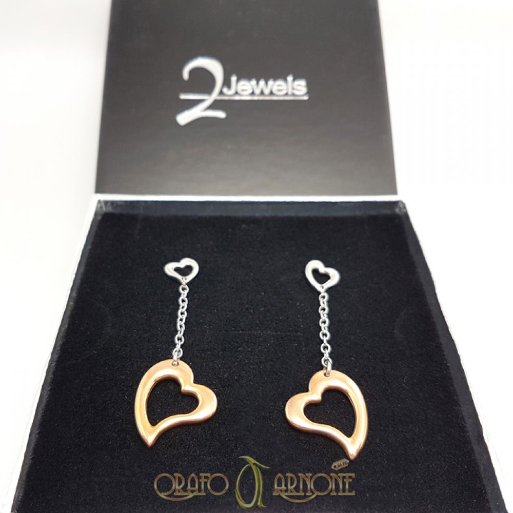 Orecchini Cuore in acciaio