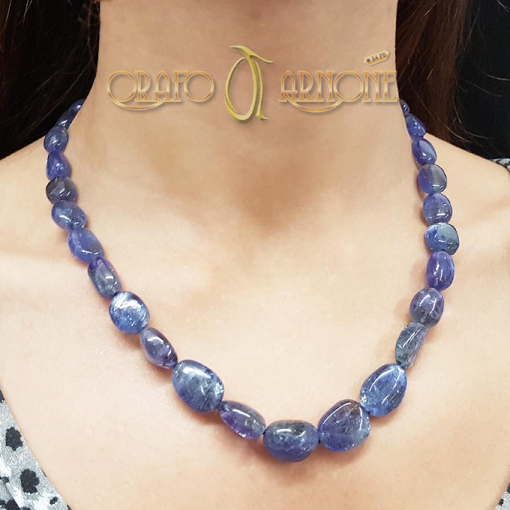 Collana Tanzanite e Oro Bianco