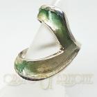 Anello Fiamma Smalto Verde